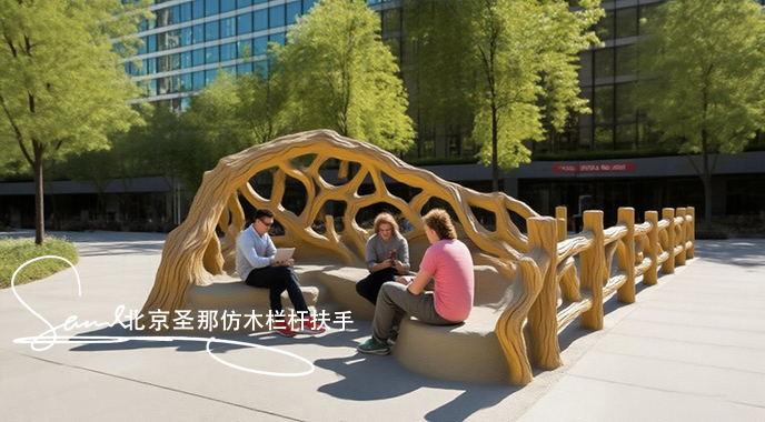 jimeng-2025-06-25-8582-正在施工制作的旅游區樓梯室外安全圍欄設計制作過程，美工正在施工制作，先用鋼筋焊接....jpeg