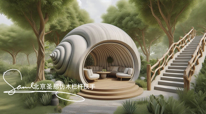 jimeng-2025-06-25-2134-正在施工制作的旅游區樓梯室外安全圍欄設計制作過程，美工正在施工制作，先用鋼筋焊接....jpeg